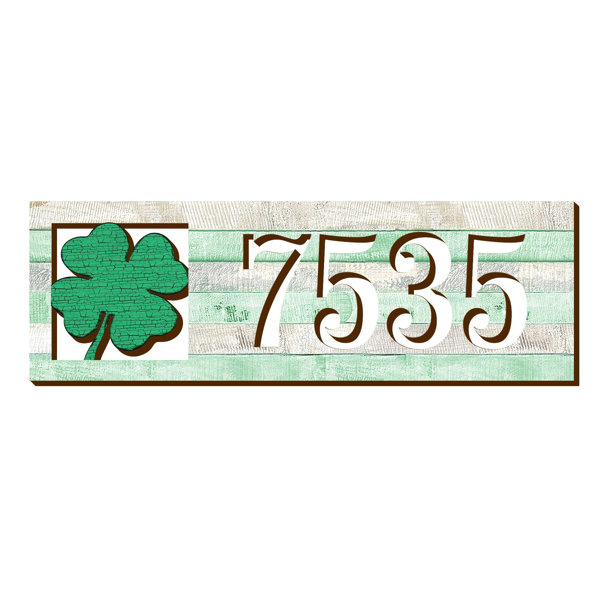 aMonogramArtUnlimited Clover 1Line Address Sign Wayfair